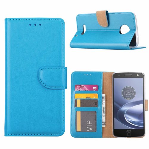 Bookcase Motorola Moto Z Force hoesje - Blauw