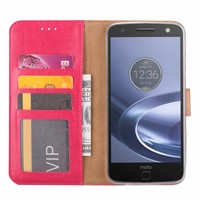 Bookcase Motorola Moto Z Force hoesje - Roze