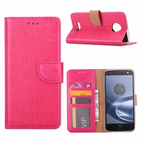 Bookcase Motorola Moto Z Force hoesje - Roze