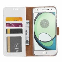 Bookcase Motorola Moto Z Play hoesje - Wit