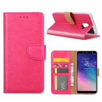 Bookcase Samsung Galaxy A6 2018 hoesje - Roze