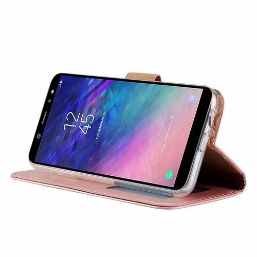 Bookcase Samsung Galaxy A6 2018 hoesje - Rosé Goud
