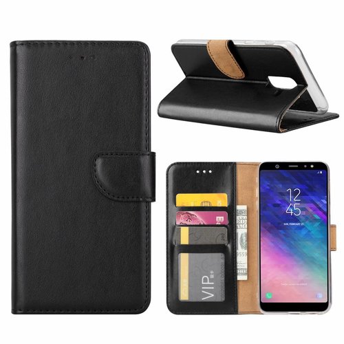 Bookcase Samsung Galaxy A6 Plus 2018 hoesje - Zwart