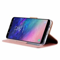 Bookcase Samsung Galaxy A6 Plus 2018 hoesje - Rosé Goud