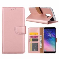 Bookcase Samsung Galaxy A6 Plus 2018 hoesje - Rosé Goud