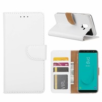 Bookcase Samsung Galaxy J6 2018 hoesje - Wit
