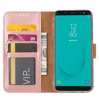 Bookcase Samsung Galaxy J6 2018 hoesje - Rosé Goud