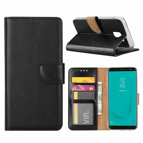 Bookcase Samsung Galaxy J6 2018 hoesje - Zwart