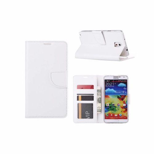 Bookcase Samsung Galaxy Note 3 hoesje - Wit