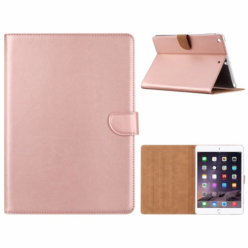 Luxe Lederen Standaard hoes voor de Apple iPad Air 9.7 inch - Metallic Roze