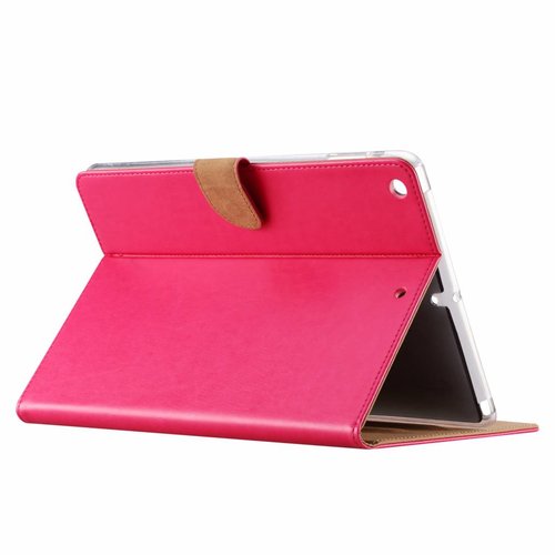 Luxe Lederen Standaard hoes voor de Apple iPad Air 9.7 inch - Roze