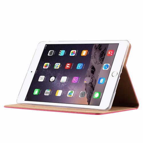 Luxe Lederen Standaard hoes voor de Apple iPad Air 9.7 inch - Roze