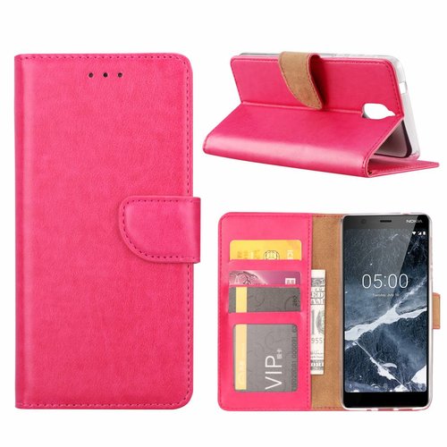 Bookcase Nokia 3.1 hoesje - Roze