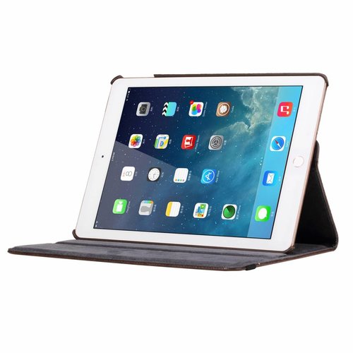 Schubben design Lederen Roterende hoes voor de Apple iPad Air 2 9.7 inch - Bruin