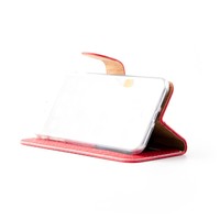 Schubben design Lederen Bookcase hoesje voor de Apple iPhone 8 Plus - Rood