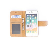 Schubben design Lederen Bookcase hoesje voor de Apple iPhone 8 - Bordeauxrood