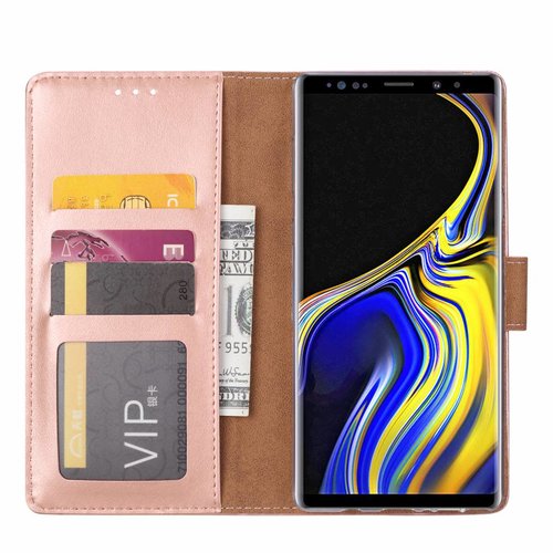 Bookcase Samsung Galaxy Note 9 hoesje - Rosé Goud