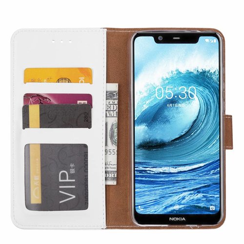 Bookcase Nokia 5.1 Plus hoesje - Wit