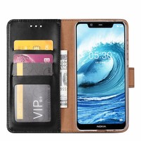 Bookcase Nokia 5.1 Plus hoesje - Zwart