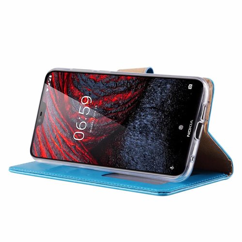 Bookcase Nokia 6.1 Plus hoesje - Blauw