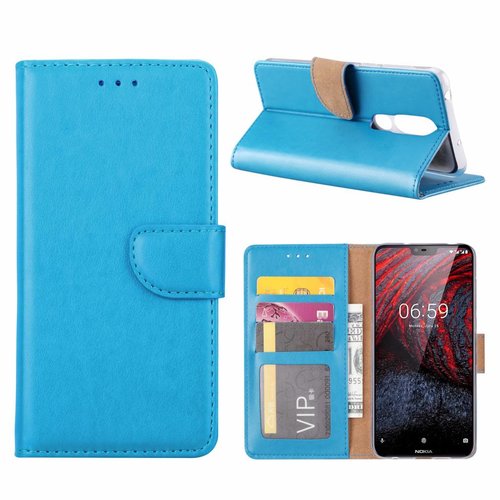 Bookcase Nokia 6.1 Plus hoesje - Blauw