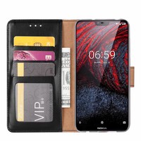 Bookcase Nokia 6.1 Plus hoesje - Zwart