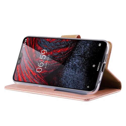 Bookcase Nokia 6.1 Plus hoesje - Rosé Goud