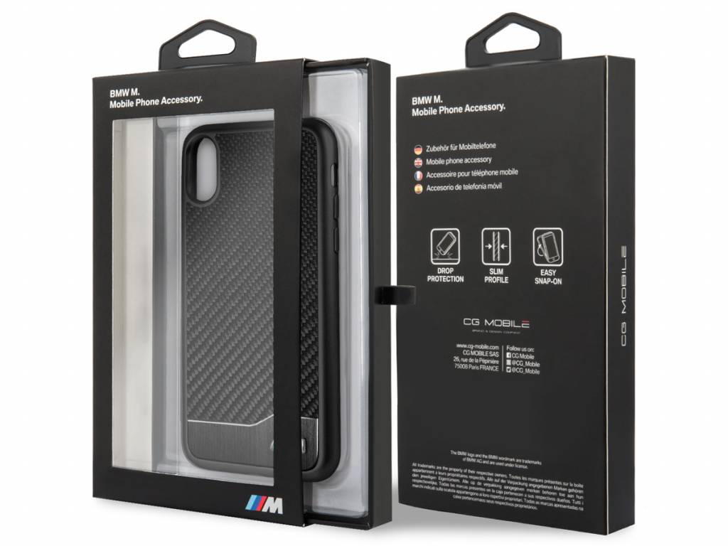 BMW Originele M Carbon Collectie Cover voor de Apple X / XS - Zwart -
