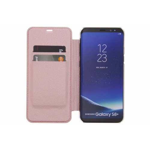 Guess Originele Transparante Iridescent Samsung Galaxy S8 Plus Backcase - Rosé Goud