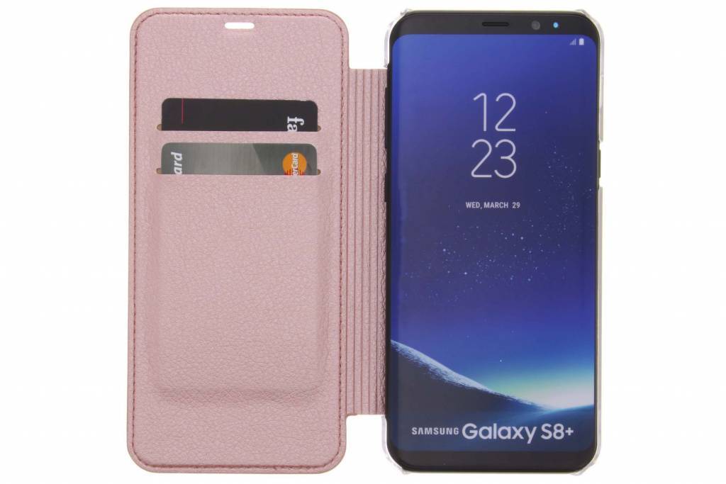Guess Originele Transparante Iridescent Samsung Galaxy S8 Plus - Rosé Goud - Diamtelecom