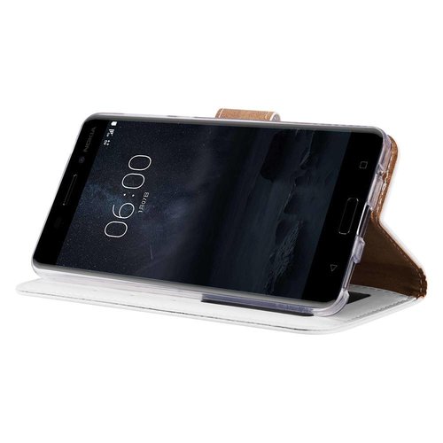 Bookcase Nokia 6.1 hoesje - Wit