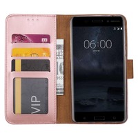 Bookcase Nokia 6.1 hoesje - Rosé Goud