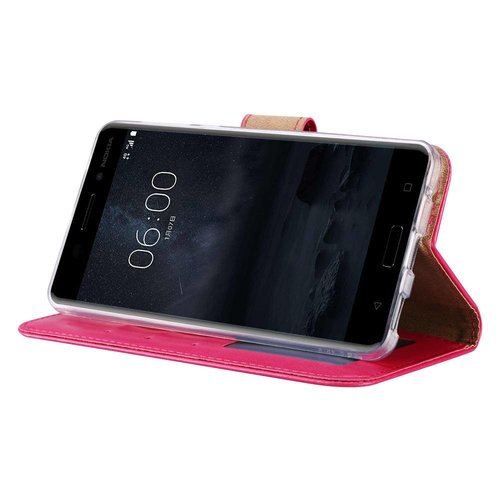 Bookcase Nokia 6.1 hoesje - Roze