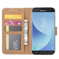 Panter print lederen Bookcase hoesje voor de Samsung Galaxy J6 2018