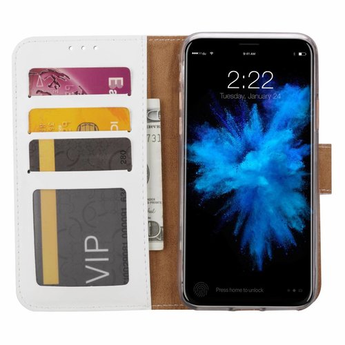 Bookcase Apple iPhone XS hoesje - Wit