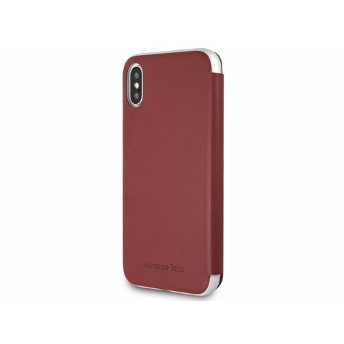 Mercedes-Benz Originele Upward Wave Bookcase voor de Apple iPhone X / XS - Rood