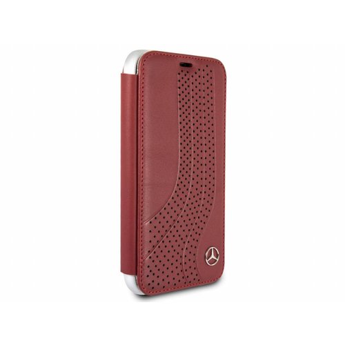 Mercedes-Benz Originele Upward Wave Bookcase voor de Apple iPhone X / XS - Rood