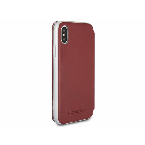 Mercedes-Benz Originele Upward Wave Bookcase voor de Apple iPhone X / XS - Rood