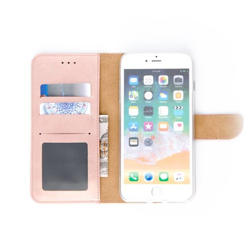 Bookcase Apple iPhone 8 Plus hoesje - Rosé Goud