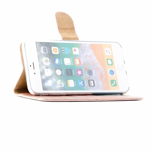 Bookcase Apple iPhone 8 Plus hoesje - Rosé Goud