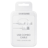 Samsung Originele 2-in-1 Type-C en Micro USB Originele kabel 150cm - Wit