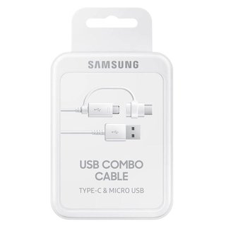 Originele 2-in-1 Type-C en Micro USB Originele kabel 150cm - Wit