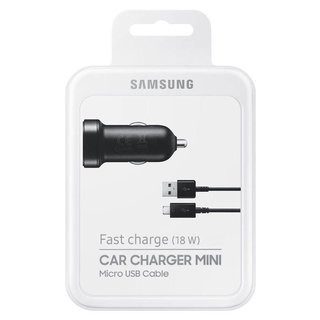 Originele Adaptive Fast Charging Mini Autolader met 100cm Mirco-USB kabel - Zwart