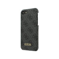 Guess Originele Monogram Folio Back Cover Hoesje voor de Apple iPhone 7 / 8 - Grijs