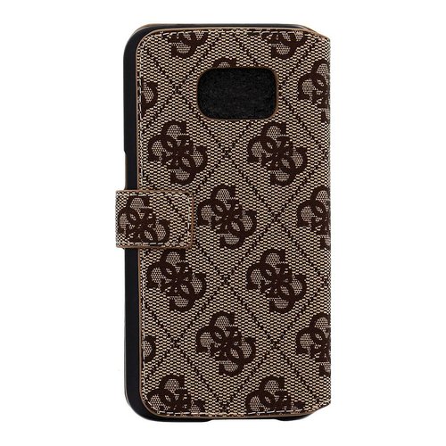 Guess Originele Monogram Bookcase hoesje voor de Samsung Galaxy S7 - Bruin