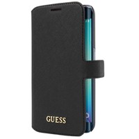 Guess Originele Saffiano Collection Bookcase hoesje voor de Samsung Galaxy S7 - Zwart