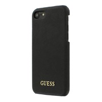 Guess Originele Saffiano Collection Back Cover Hoesje voor de Apple iPhone 7 / 8 - Zwart