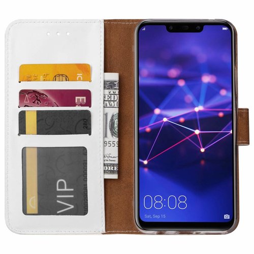 Bookcase Huawei Mate 20 Lite hoesje - Wit