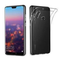 Huawei P20 Lite siliconen (gel) achterkant hoesje - Transparant