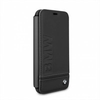 BMW Originele Signature Debossed Logo Folio Bookcase voor de Apple iPhone XS Max - Zwart